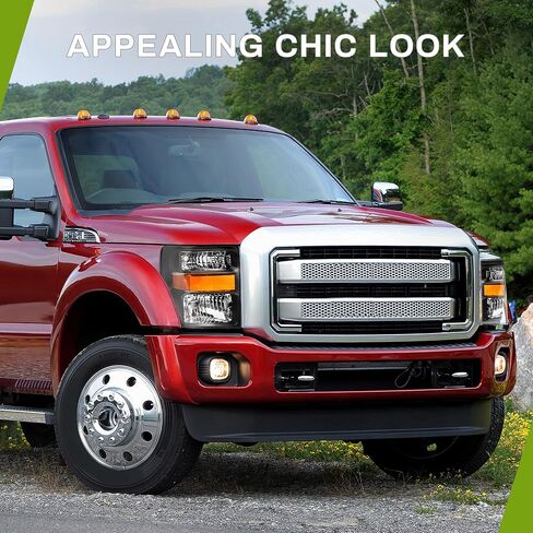 مجموعة مصابيح أمامية AUTOSAVER88 متوافقة مع 2008-2010 Ford F250 F350 F450 Super Duty للمصابيح الأمامية كروم الإسكان عدسات الدخان in Kuwait