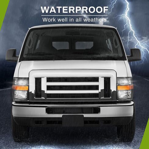 مجموعة مصابيح أمامية AUTOSAVER88 متوافقة مع 2008-2010 Ford F250 F350 F450 Super Duty للمصابيح الأمامية كروم الإسكان عدسات الدخان in Kuwait