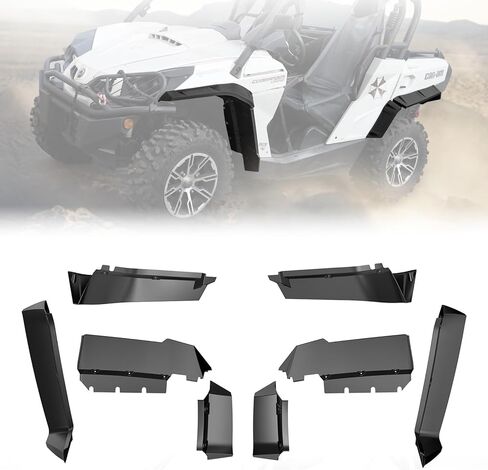 HAKA TOUGH XXL Fender Flares for Can Am Commander 1000 2011-2020، استبدال 715002451، 715001013، مشاعل حاجز التغطية الكاملة لملحقات وصلات اللوحات الطينية Commander Max 800، 8 قطع in Saudi Arabia