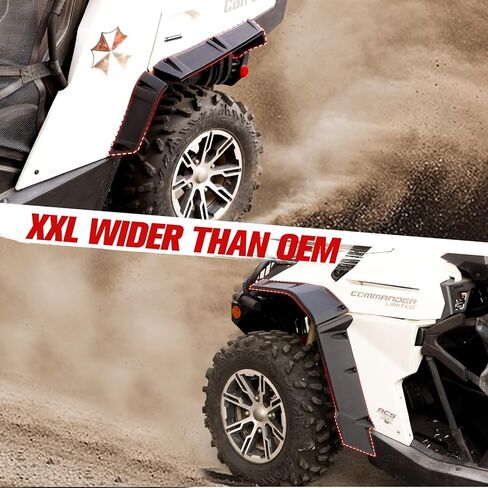 HAKA TOUGH XXL Fender Flares for Can Am Commander 1000 2011-2020، استبدال 715002451، 715001013، مشاعل حاجز التغطية الكاملة لملحقات وصلات اللوحات الطينية Commander Max 800، 8 قطع in Saudi Arabia