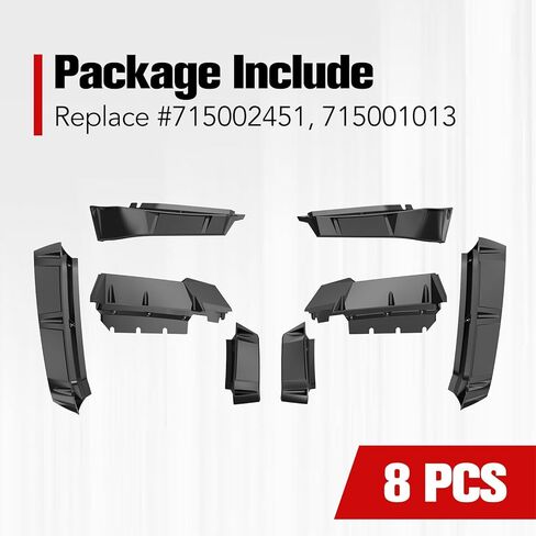 HAKA TOUGH XXL Fender Flares for Can Am Commander 1000 2011-2020، استبدال 715002451، 715001013، مشاعل حاجز التغطية الكاملة لملحقات وصلات اللوحات الطينية Commander Max 800، 8 قطع in Saudi Arabia
