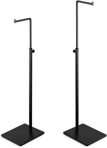 Black Purse Display Stands - Set of 2 Adjustable Height Purse Display Stand - Metal Black Handbag Display Stand Set - Single Hanging Hook Bag Stand in Saudi Arabia