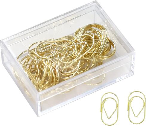 Jumbo Rose Gold Paper Clips Decorative Heart 1.5" Paperclips with Clips Holder for Home, School and Office Supplies 30 Pcs (Heart, Rose Gold) in Saudi Arabia