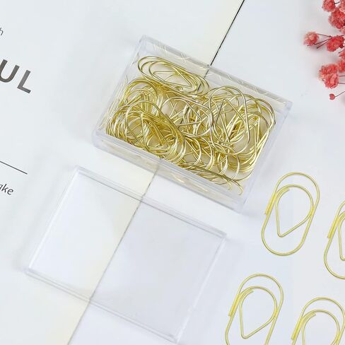 Jumbo Rose Gold Paper Clips Decorative Heart 1.5" Paperclips with Clips Holder for Home, School and Office Supplies 30 Pcs (Heart, Rose Gold) in Saudi Arabia