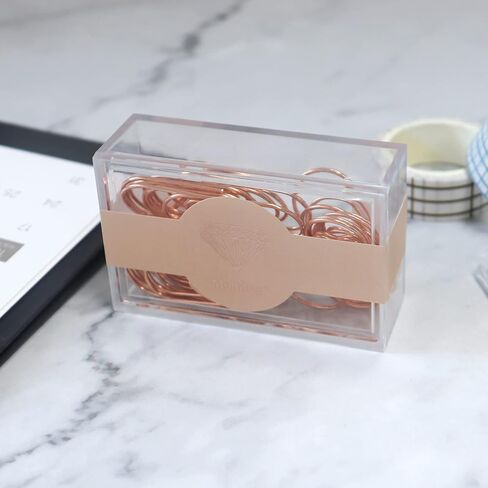 Jumbo Rose Gold Paper Clips Decorative Heart 1.5" Paperclips with Clips Holder for Home, School and Office Supplies 30 Pcs (Heart, Rose Gold) in Saudi Arabia