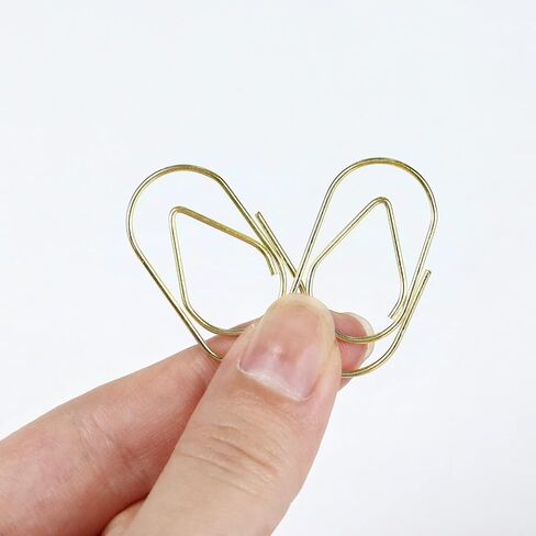 Jumbo Rose Gold Paper Clips Decorative Heart 1.5" Paperclips with Clips Holder for Home, School and Office Supplies 30 Pcs (Heart, Rose Gold) in Saudi Arabia