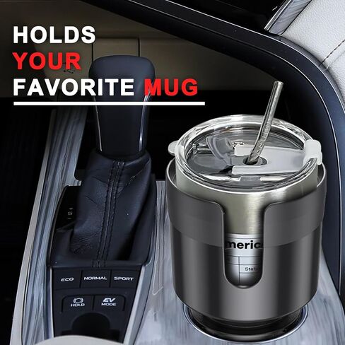 Car Cup Holder Expander Adapter with Offset Adjustable Base, Compatible with Yeti 14/24/36 Ramblers, Hydro Flasks 32/40oz, Other Large Bottles Mugs in 2.2"-4.0" in Saudi Arabia
