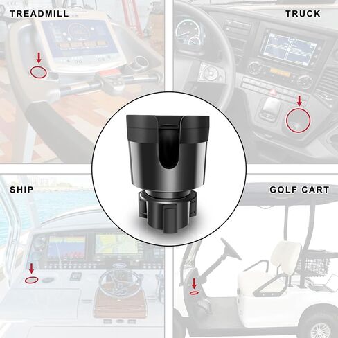 Car Cup Holder Expander Adapter with Offset Adjustable Base, Compatible with Yeti 14/24/36 Ramblers, Hydro Flasks 32/40oz, Other Large Bottles Mugs in 2.2"-4.0" in Saudi Arabia