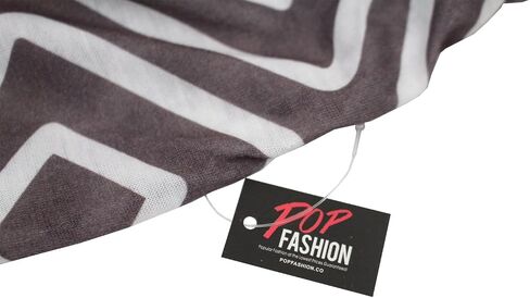 Women's Infinity Scarf with Zipper Pocket, Geometric Pattern in Saudi Arabia