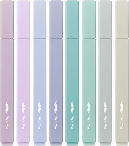 Mr. Pen- Aesthetic Highlighters, 8 pcs, Chisel Tip, Pastel Colors, Cute Highlighters Assorted Colors, Bible Highlighters and Pens No Bleed, No Bleed Highlighters for Bible Pages No Bleed in Saudi Arabia
