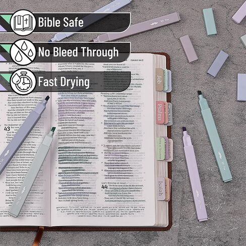 Mr. Pen- Aesthetic Highlighters, 8 pcs, Chisel Tip, Pastel Colors, Cute Highlighters Assorted Colors, Bible Highlighters and Pens No Bleed, No Bleed Highlighters for Bible Pages No Bleed in Saudi Arabia