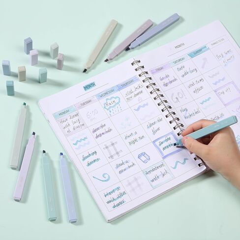 Mr. Pen- Aesthetic Highlighters, 8 pcs, Chisel Tip, Pastel Colors, Cute Highlighters Assorted Colors, Bible Highlighters and Pens No Bleed, No Bleed Highlighters for Bible Pages No Bleed in Saudi Arabia