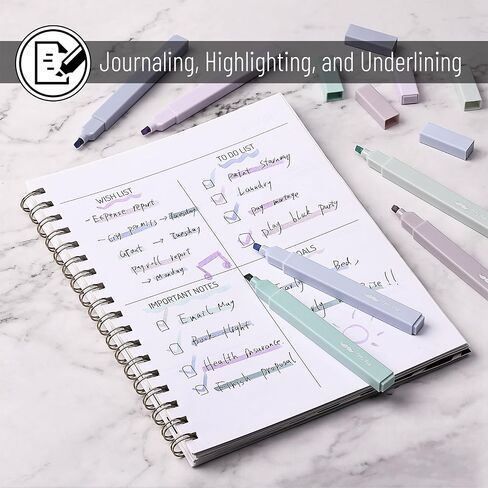Mr. Pen- Aesthetic Highlighters, 8 pcs, Chisel Tip, Pastel Colors, Cute Highlighters Assorted Colors, Bible Highlighters and Pens No Bleed, No Bleed Highlighters for Bible Pages No Bleed in Saudi Arabia