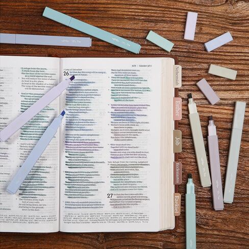 Mr. Pen- Aesthetic Highlighters, 8 pcs, Chisel Tip, Pastel Colors, Cute Highlighters Assorted Colors, Bible Highlighters and Pens No Bleed, No Bleed Highlighters for Bible Pages No Bleed in Saudi Arabia