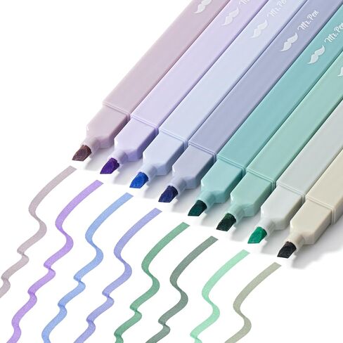 Mr. Pen- Aesthetic Highlighters, 8 pcs, Chisel Tip, Pastel Colors, Cute Highlighters Assorted Colors, Bible Highlighters and Pens No Bleed, No Bleed Highlighters for Bible Pages No Bleed in Saudi Arabia