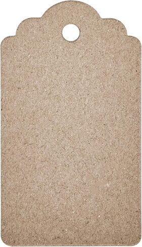 100 قطعة من بطاقات الهدايا الورقية البنية مقاس 3.5 × 2 بوصة مع سلسلة من SUNCOLOR in Kuwait