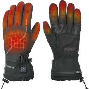 Electric Battery Heated Gloves for Men and Women,Rechargeable Heated Gloves with Touchscreen 7.4V 2200mAh Battery Waterproof Ski Gloves for Skiing Snowboarding Camping Hiking