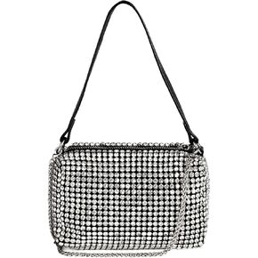 Eiyye Crystal Rhinestone Crossbody Bag Women's Evening Bag Rhinestone Black Shoulder Bag For Party Wedding Handbags