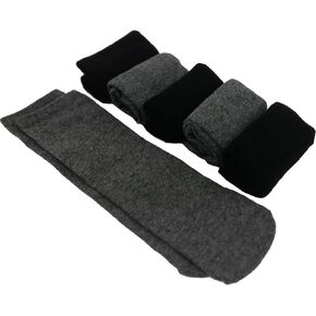 Starly 6pairs Disposable Cotton Socks Tube Stretch Travel Sox Portable Hose Unisex Grey Black