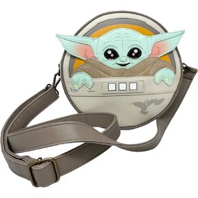 Loungefly Disney Star Wars Grogu Baby Yoda Cosplay Canteen Crossbody Satchel Handbag Purse
