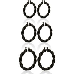 3 Pairs Big Chunky Gold Hoop Earrings Set for Women, Hypoallergenic 14K Gold Plated Thick Open Twisted Hoops Jewelry for Christmas Gifts