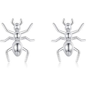Ant Earrings 925 Sterling Silver Ant Insect Studs Earrings Jewelry for Women Girls