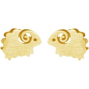 Sheep stud earrings in 14k Gold Over Sterling silver