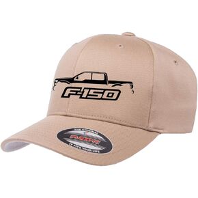 2015-20 Ford F150 Pickup Truck Outline Design Flexfit 6277 Athletic Baseball Fitted Hat Cap
