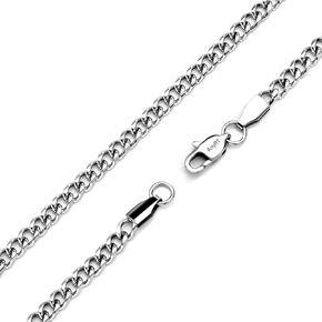 AmyRT Jewelry 4.5mm Titanium Steel Mens Beveled Curb Link Chain Silver Gold Necklace 16 to 30 Inches