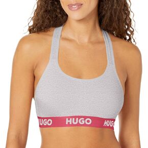 HUGO Women's Bold Logo Cotton Stretch Padded Bralette