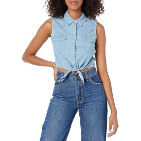 GUESS womens Sleeveless Classic Western
