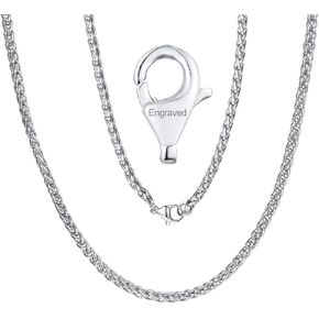 ChainsPro 3/6 mm Box/Wheat Necklace, Replacement Chain for Pendant/Charm, 18-30 inches, 316L Stainless Steel/18K Gold Plated-Send Gift Box