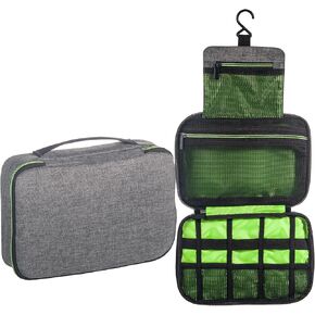 Foldable Man Hanging Travel Toiletry Bag Shaving Dopp Kit Travelling Shower Bathroom Wash Bag Makeup Organizer Hygiene Bag Toilet Pouch Men Camping Toiletry Bag Multifunction cosmetic bag with hook