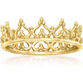 Ross-Simons 14kt Yellow Gold Royal Crown Ring. Size 9