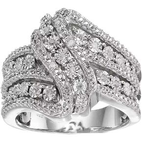 ABJFJE Retro Crystal Cocktail Statement Ring Antique Colorful Rhinestone Stacking Wedding Band Rings Fashion Jewelry Accessories for Women Girl Gift
