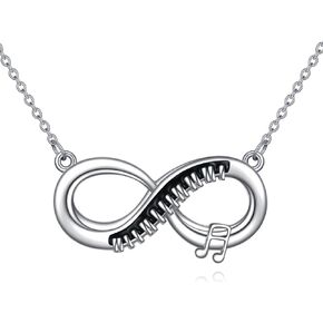 YFN Guitar Necklace Sterling Silver Guitar Music Pendant Gifts for Guitar Players Guitar Lover Music Jewelry for Men Women