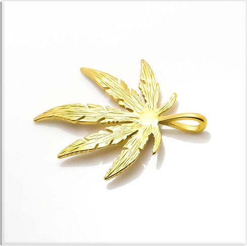 Xusamss Punk Rock Stainless Steel Leaf Pendant Charm Necklace,22inches Box Chain in Saudi Arabia