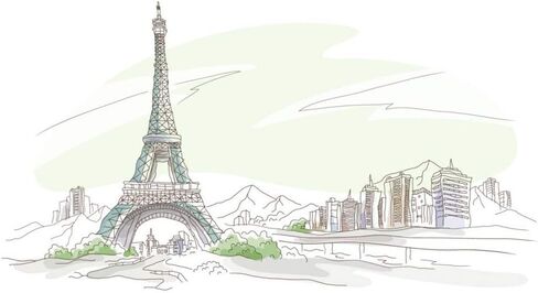 أزواج برج ايفل قلادة للنساء الرجال القلب مفتاح قلادة فضية أسود / البلاتين مطلي مجوهرات سلسلة طويلة in Kuwait