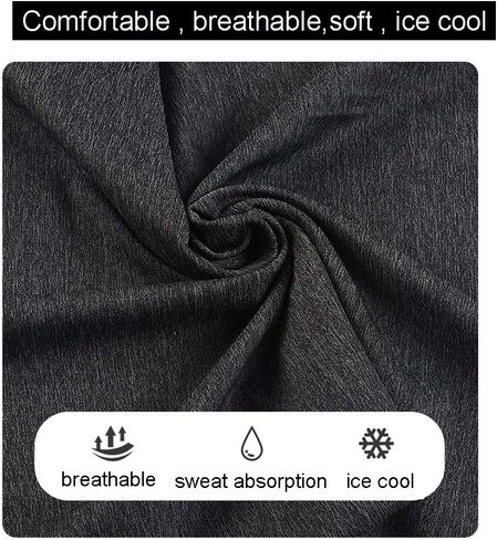 Hooshion 2 Pack Face Mask Bandanas for Men Women with PM2.5 Filter Ear Loop Neck Gaiter Headwear Face Cover Ice Silk Tube UV Dust Protection Headband for Sports, Outdoors in Saudi Arabia