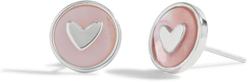 أقراط كاتي لوكستون بيرلا للسيدات من عرق اللؤلؤ مطلية بالفضة مقاس واحد على شكل قلب in Kuwait