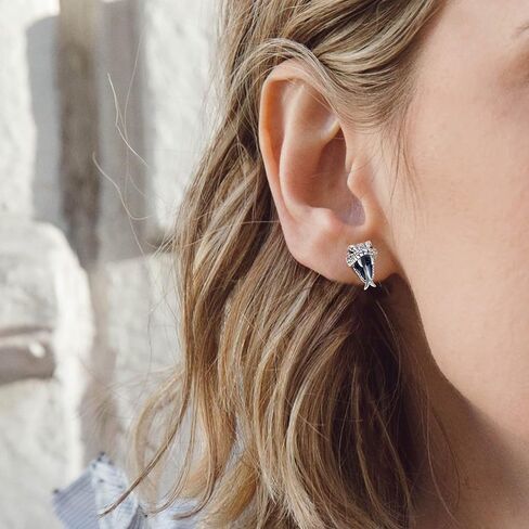 LINGBG JEWELRY Animal Stud Earrings 925 Sterling Silver Owl Stud Sea Snail Stud Snake Stud Tiger Stud Octopus Stud Spider Stud Elephant Stud Birthday Festival Jewelry Gifts in Kuwait