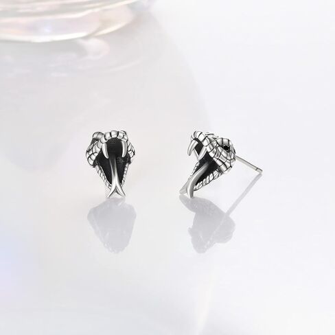 LINGBG JEWELRY Animal Stud Earrings 925 Sterling Silver Owl Stud Sea Snail Stud Snake Stud Tiger Stud Octopus Stud Spider Stud Elephant Stud Birthday Festival Jewelry Gifts in Kuwait