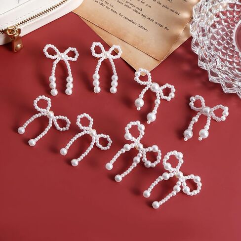 القوس أقراط اللؤلؤ أقراط للنساء اللؤلؤ القوس أقراط اللؤلؤ انخفاض الأقراط القوس أقراط القوس مجوهرات السائبة 4 أزواج in Kuwait