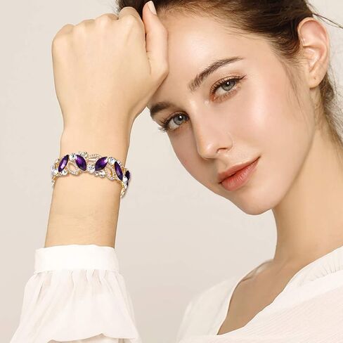 Flyonce الزفاف الزفاف Marquised حجر الراين كريستال مطاطا تمتد أساور للنساء الفتيات in Kuwait