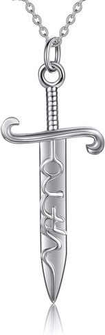 URONE Faith Sword Necklace for Women Sterling Silver Religious Pendant Necklace Christian Jewelry Gifts for Women Men in Saudi Arabia