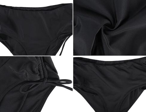 Cindy's aunt Womens Bikini Bottoms with Side Drawstring Tummy Control Swim Shorts Shirred Tankinis Brief in Saudi Arabia