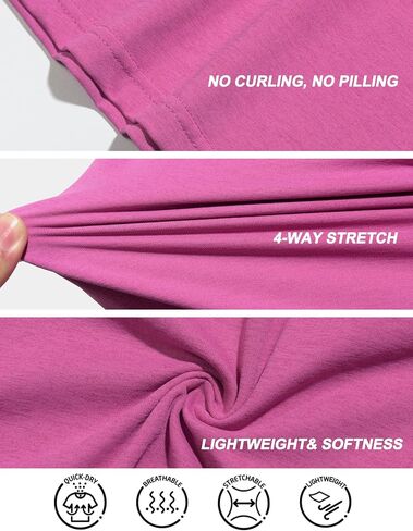 Little Donkey Andy Women's Short Sleeve Quick Dry T-Shirt Sun Protection Workout Stretch Basic Tops Tee in Saudi Arabia
