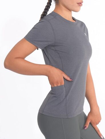 Little Donkey Andy Women's Short Sleeve Quick Dry T-Shirt Sun Protection Workout Stretch Basic Tops Tee in Saudi Arabia