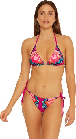 Trina Turk womens Medallion Tie Side Bikini Bottom - Cheeky Coverage, Swimwear Separates for Women Bikini Bottoms in Saudi Arabia