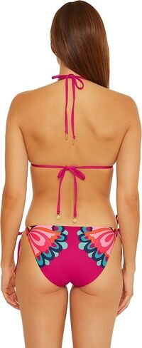 Trina Turk womens Medallion Tie Side Bikini Bottom - Cheeky Coverage, Swimwear Separates for Women Bikini Bottoms in Saudi Arabia